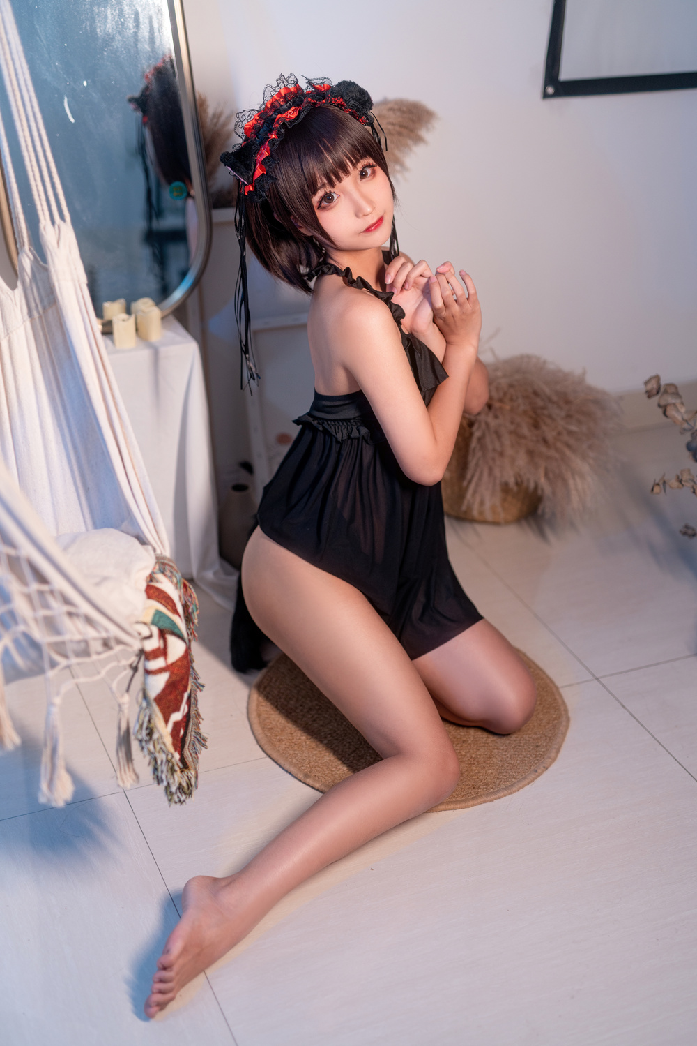 蠢沫沫 黑睡裙 [40P523M]