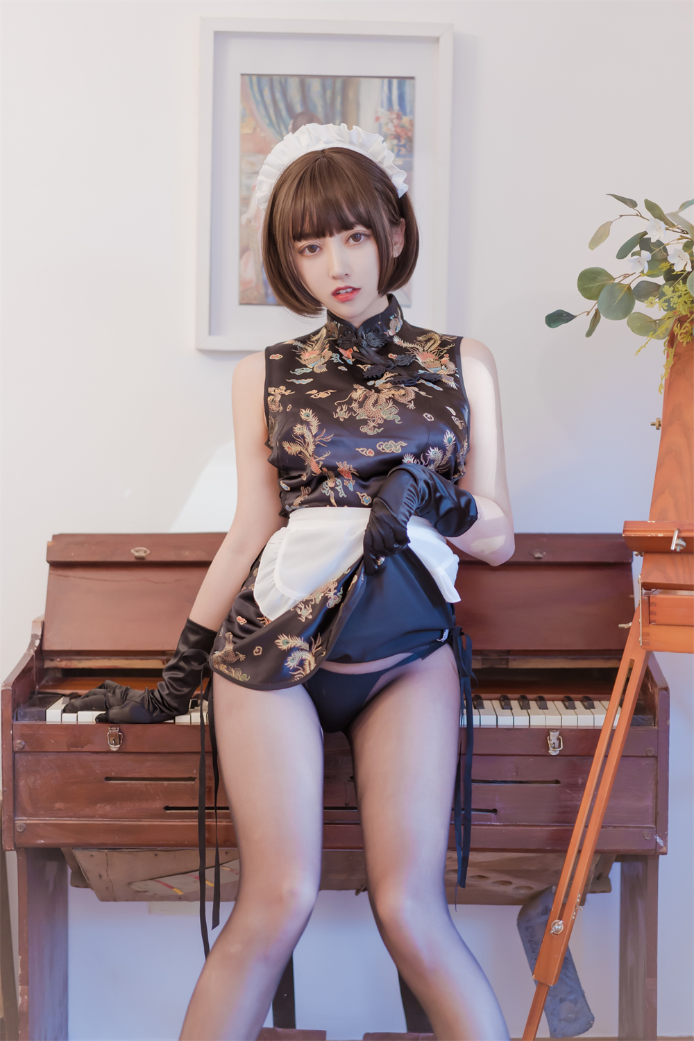 过期米线线喵 黑丝旗袍 [43P]