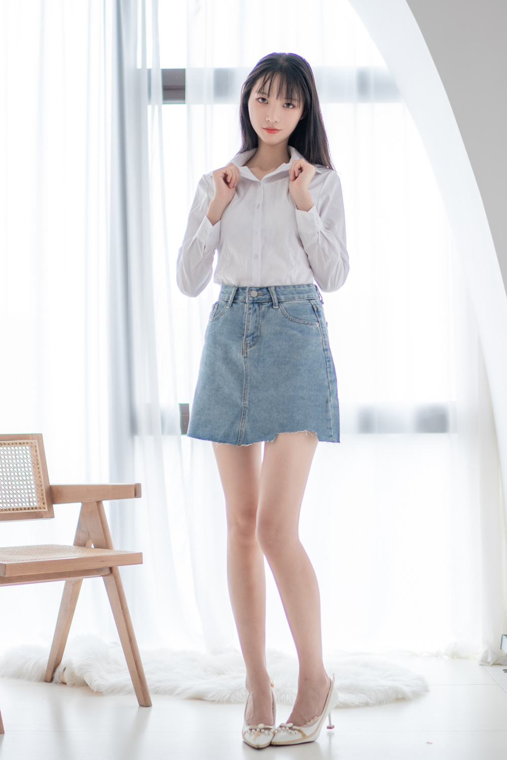 西瓜少女 VOL.024 衬衫牛仔裙 [61P-297MB]