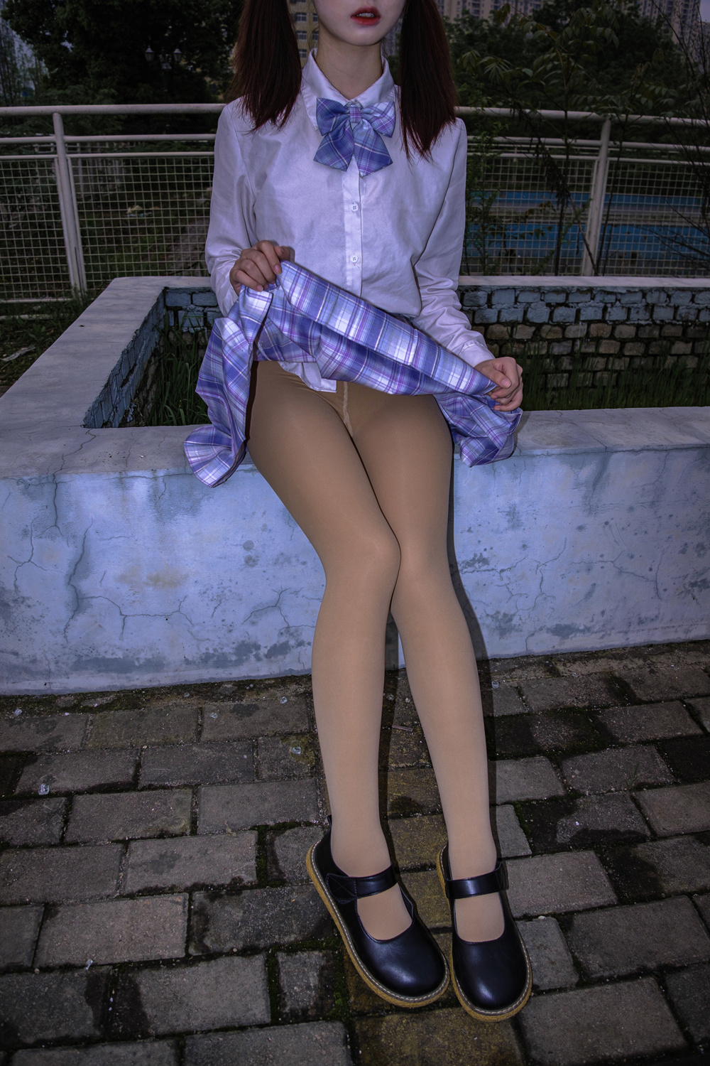 森萝财团 月下-01 小夜 双马尾JK肉丝 300D 真空 